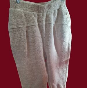 Cozy Textured Cream Pants